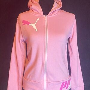 Puma Light Pink Hooded Jacket